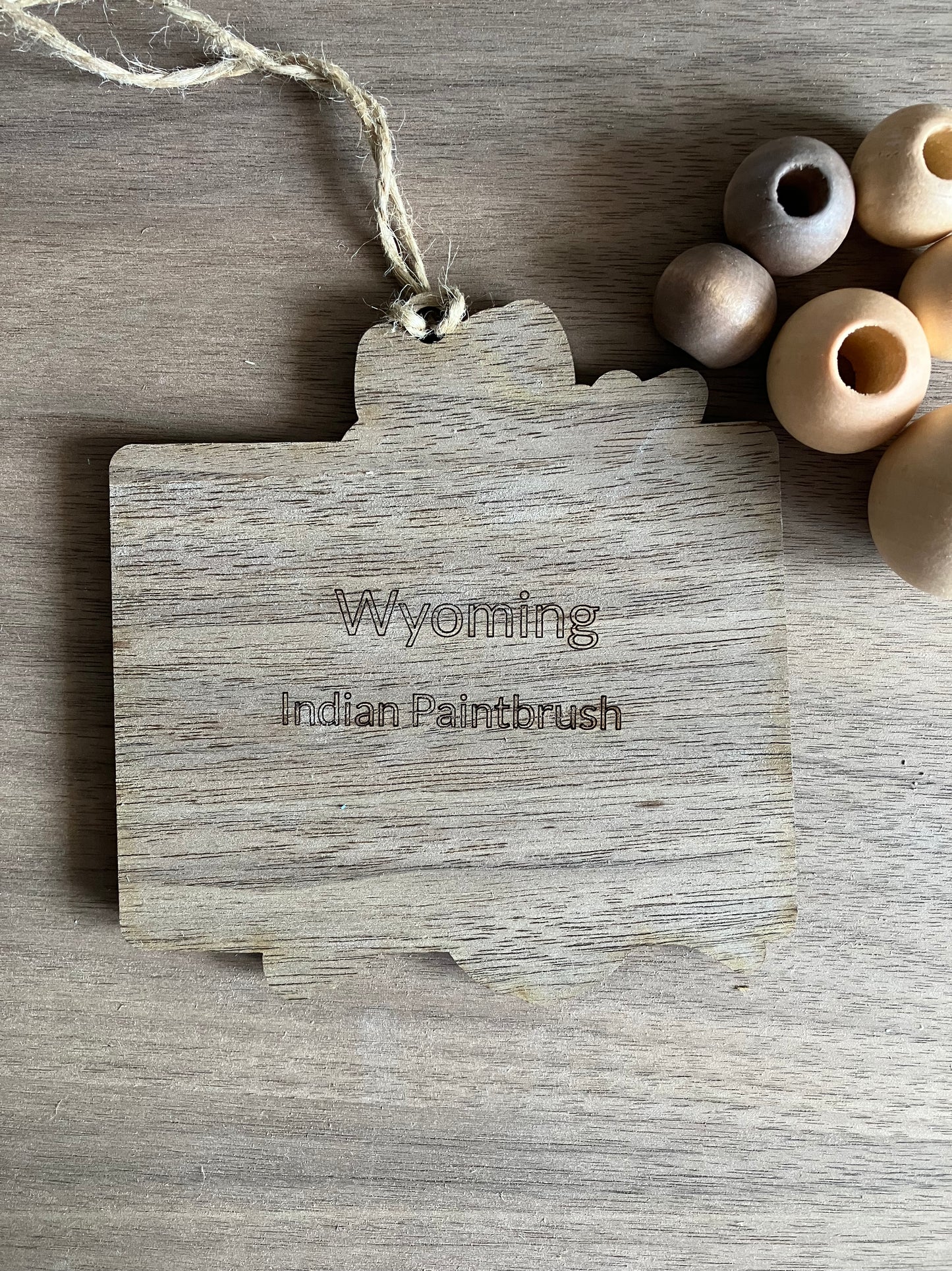 Wooden Wyoming State Flower Ornament