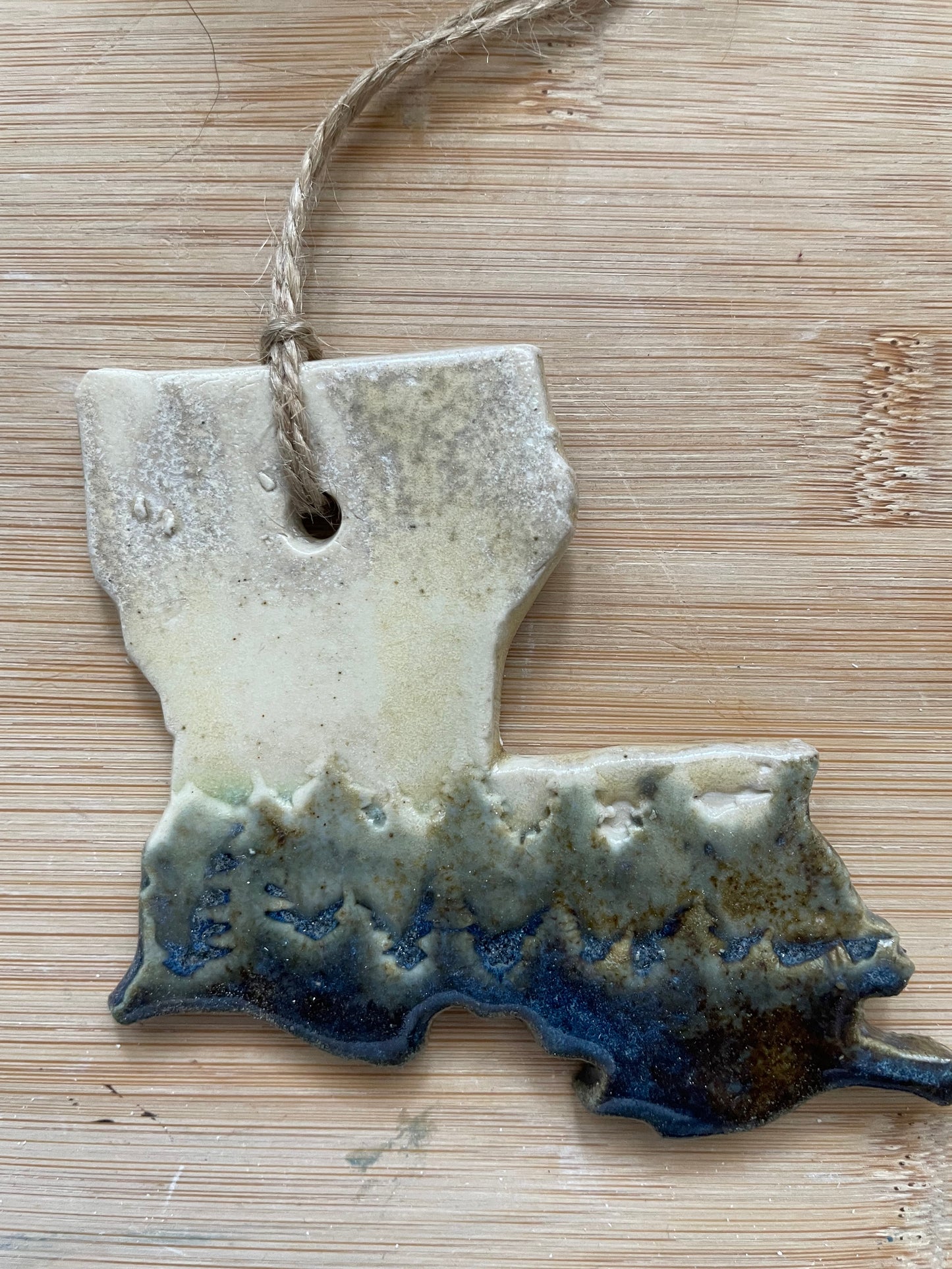 Louisiana Rustic Clay Ornament