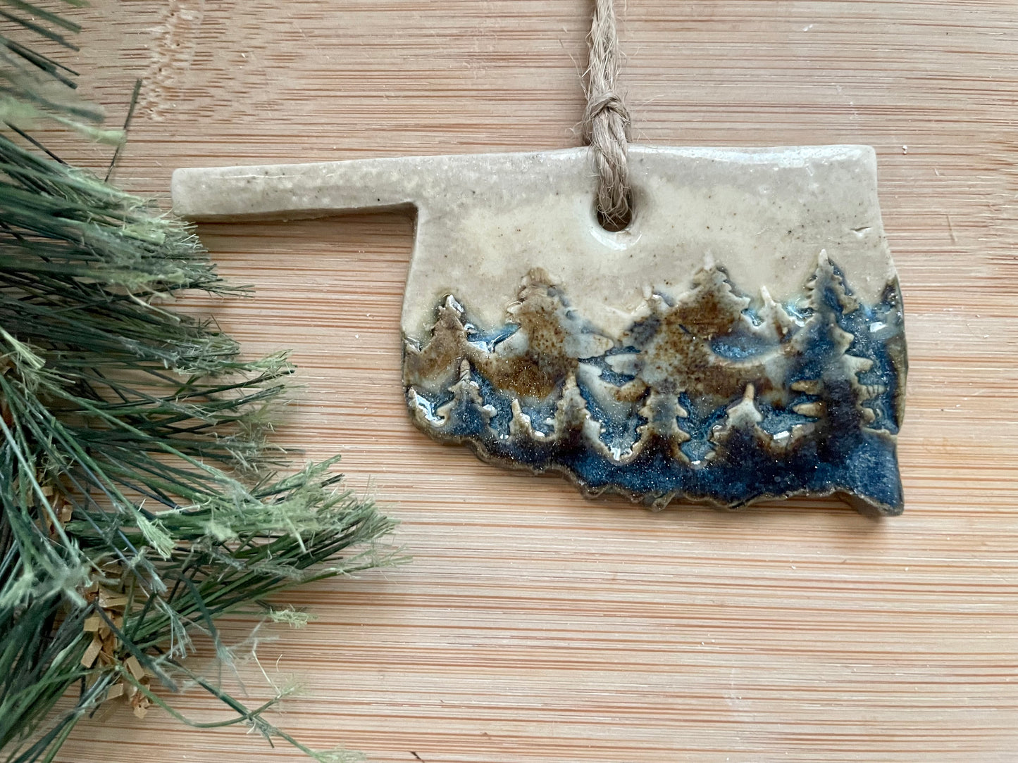 Oklahoma Rustic Clay Ornament