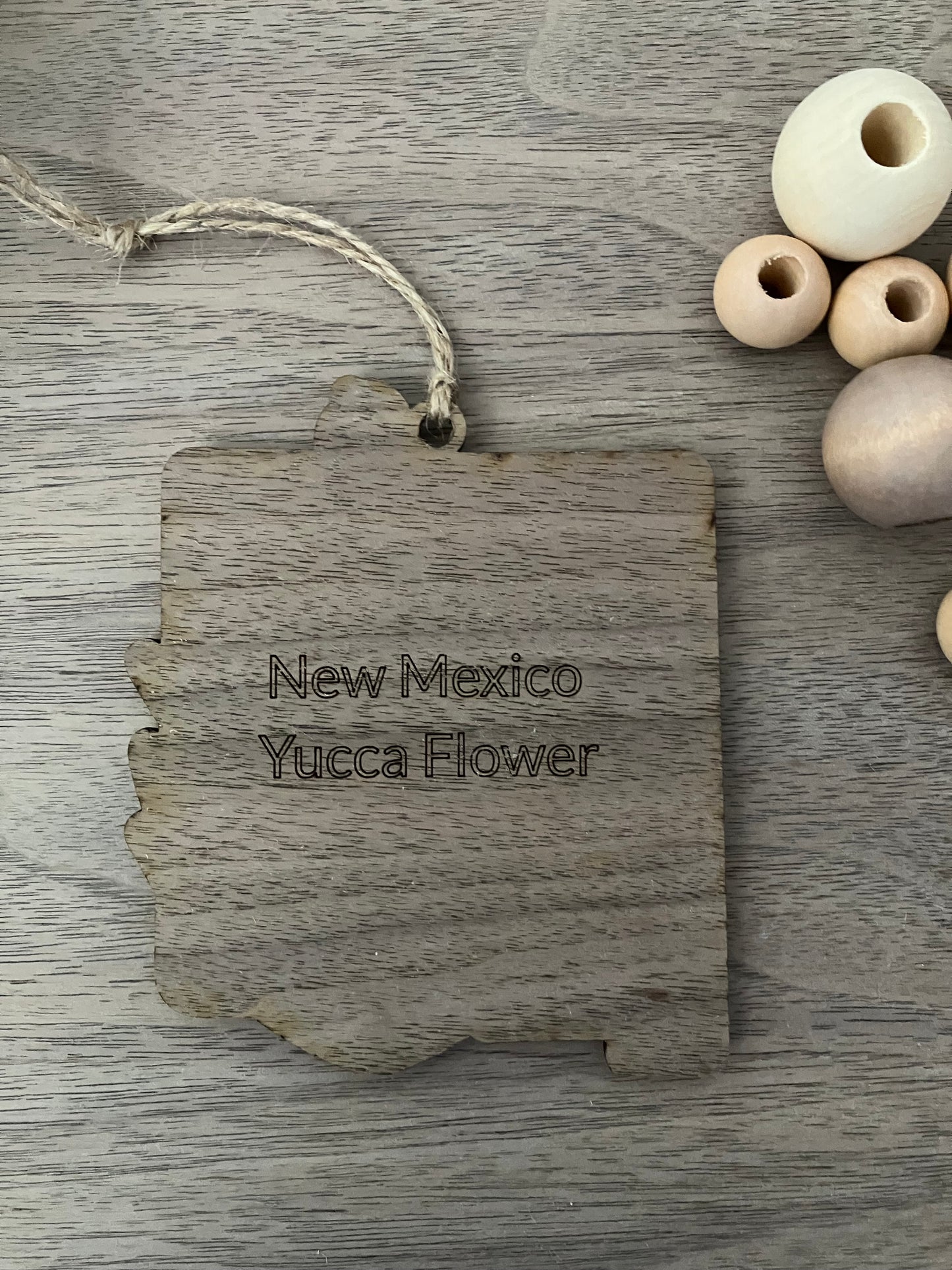 Wooden New Mexico State Flower Ornament