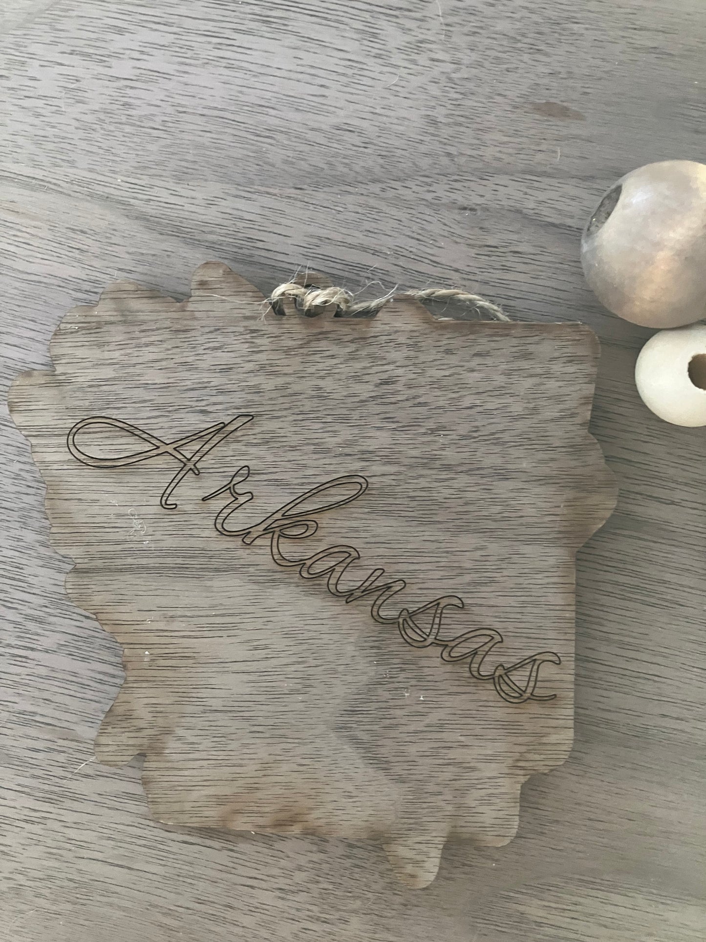 Wooden Arkansas State Flower Ornament