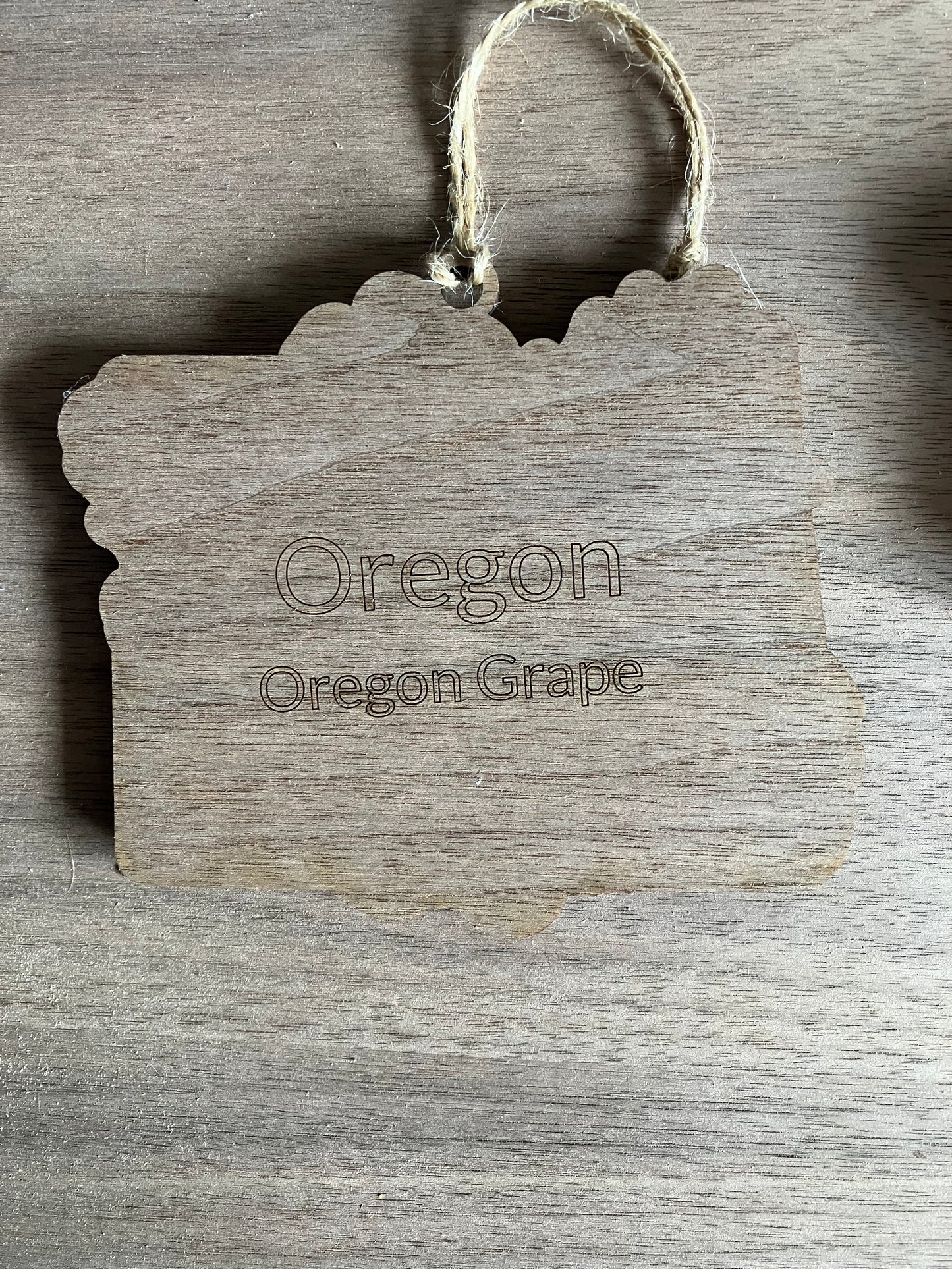 Wooden Oregon State Flower Ornament
