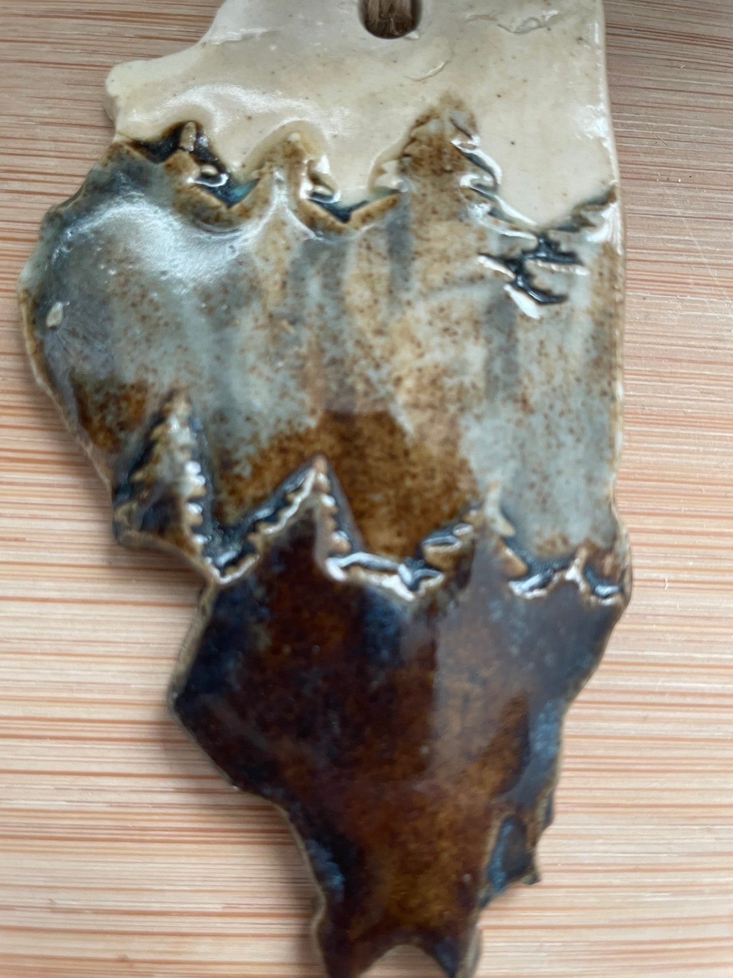 Illinois Rustic Clay Ornament