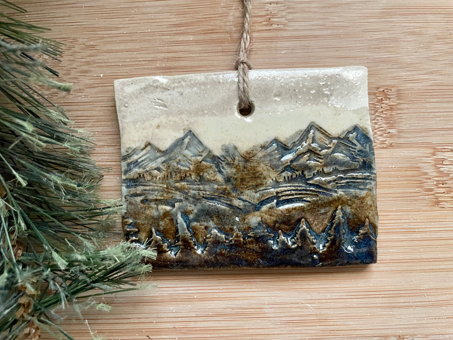 Colorado Rustic Clay Ornament