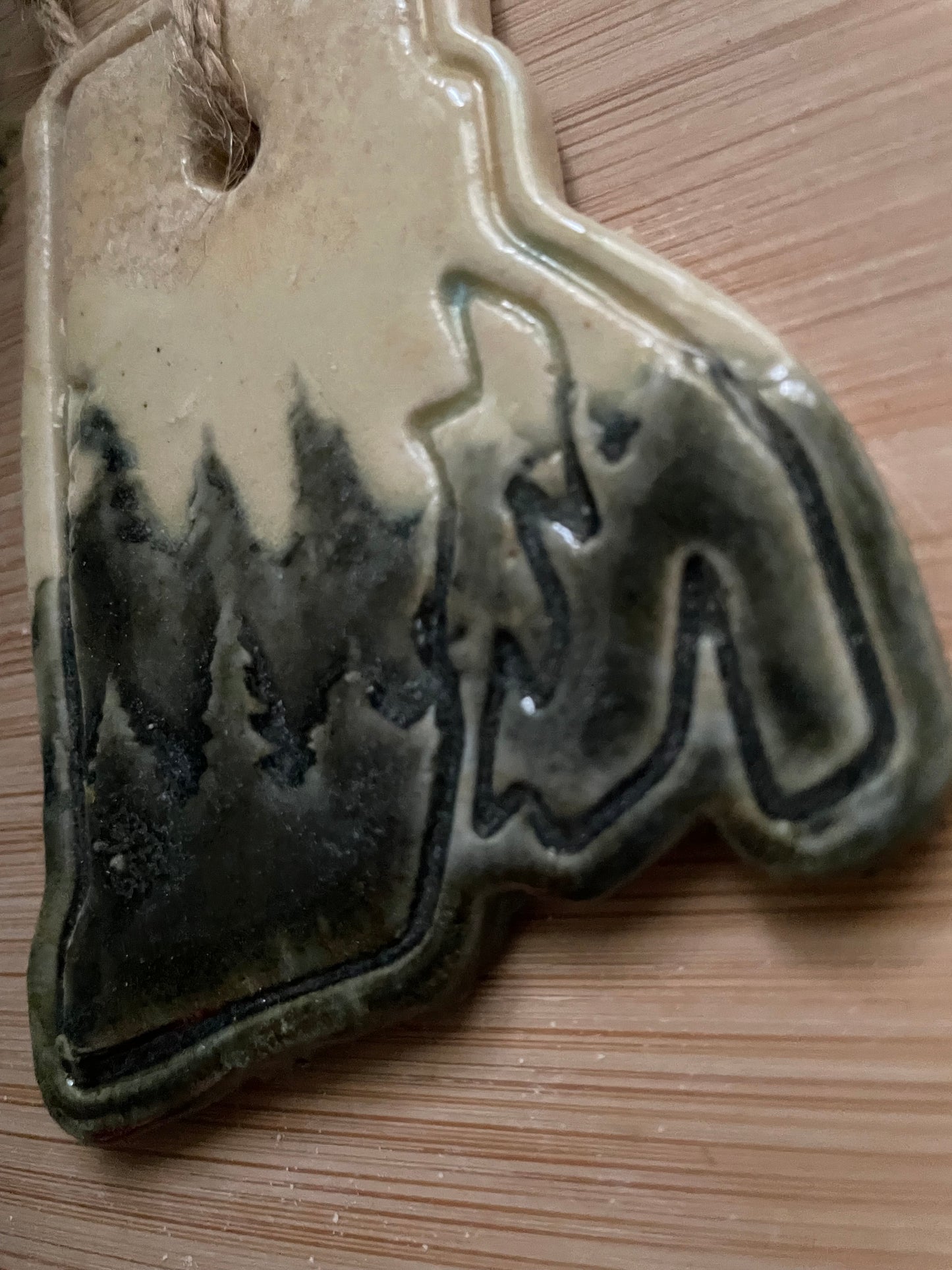 Rhode Island Rustic Clay Ornament