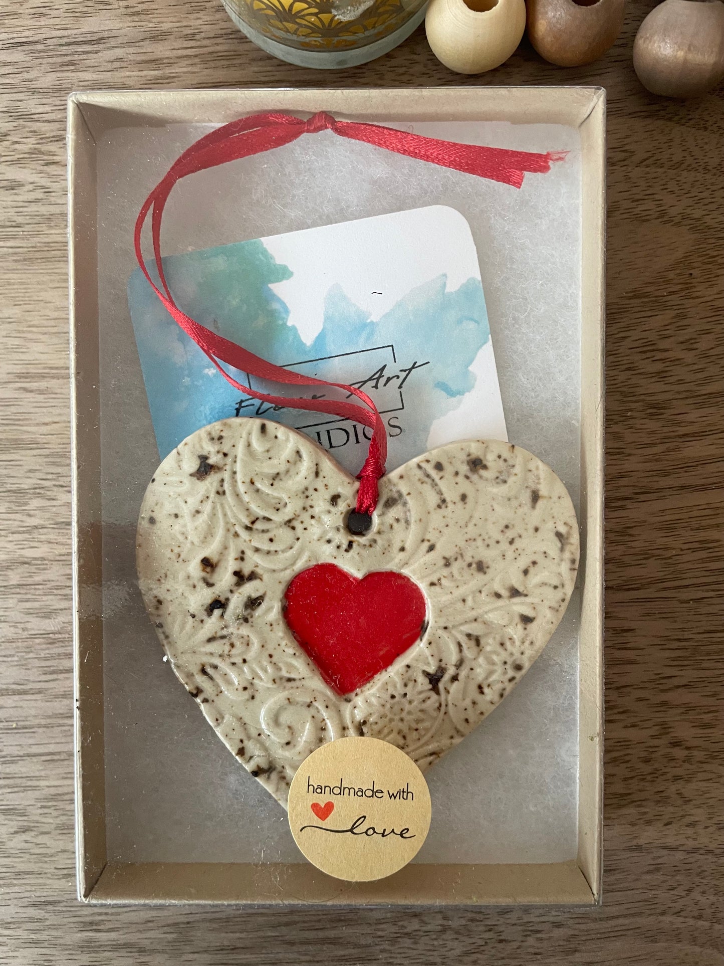 Heart Clay Ornament