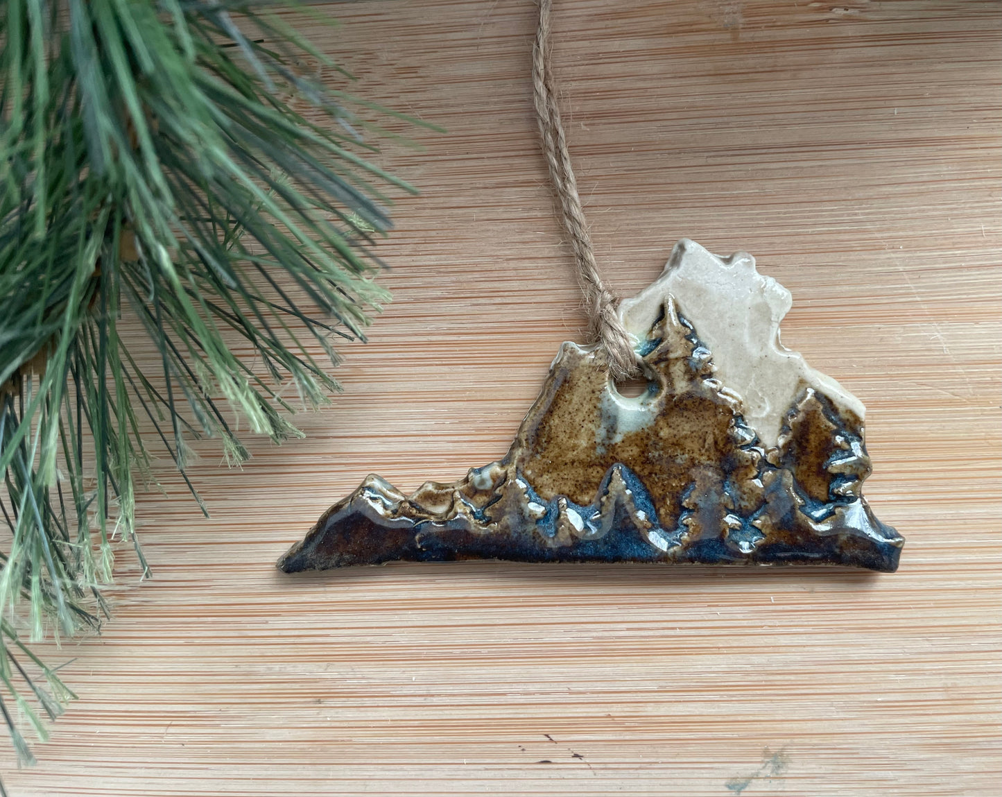 Virginia Rustic Clay Ornament