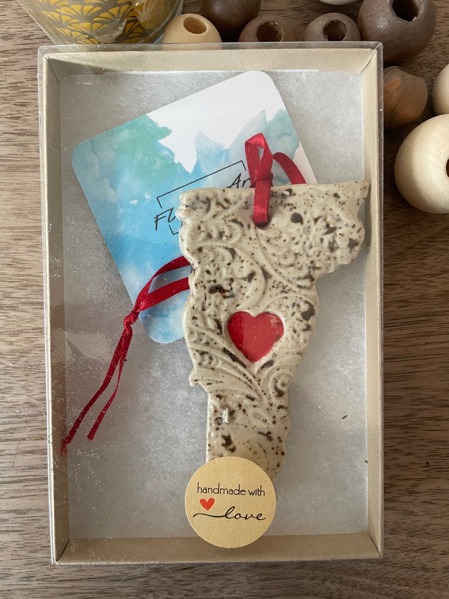 Vermont Rustic Clay Ornament