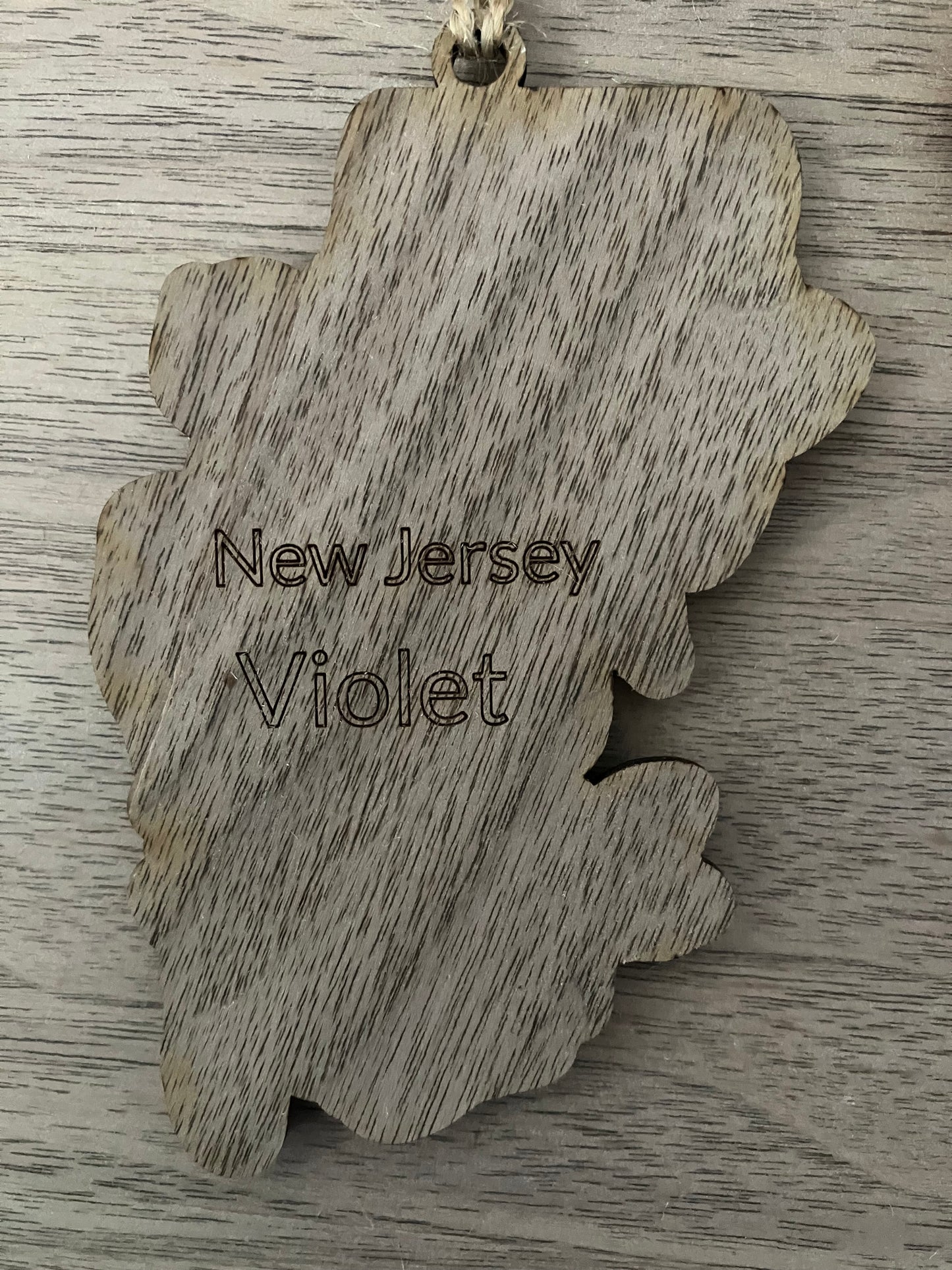 Wooden New Jersey State Flower Ornament