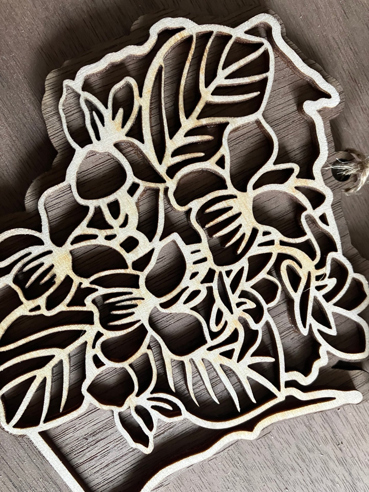 Wooden Wisconsin State Flower Ornament