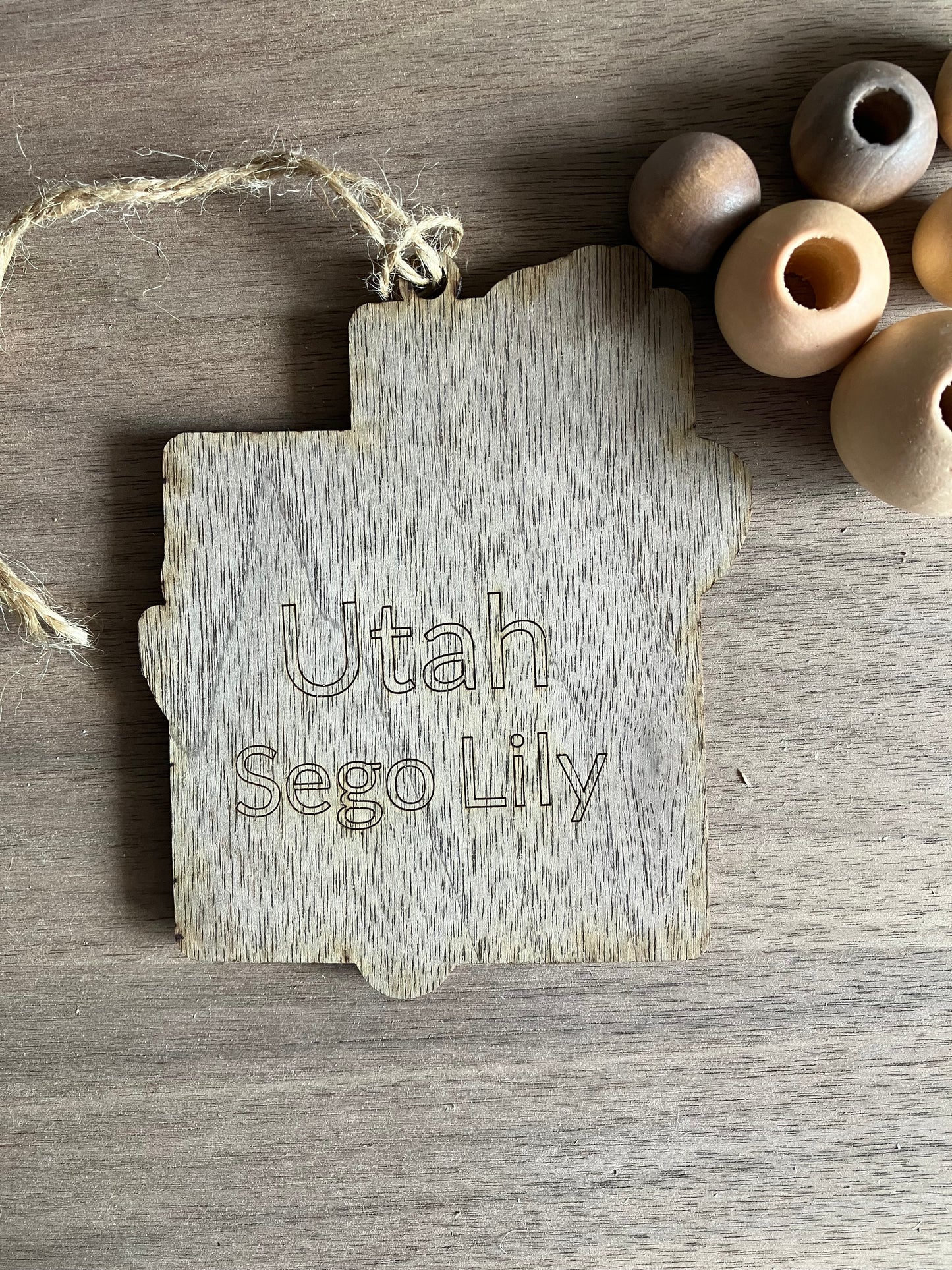 Wooden Utah State Flower Ornament