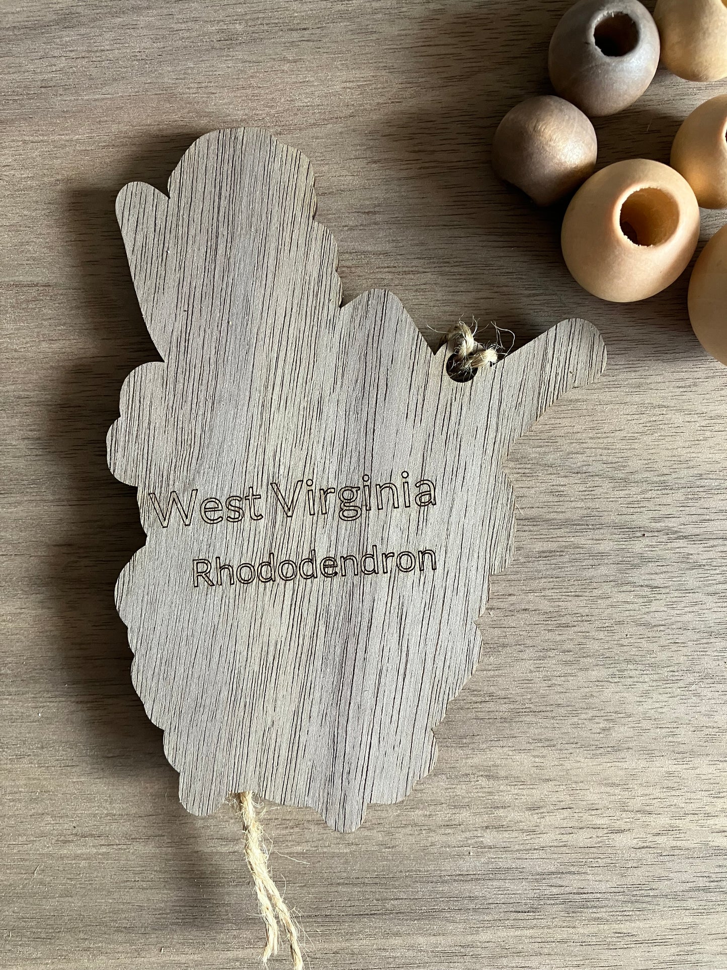 Wooden West Virginia State Flower Ornament