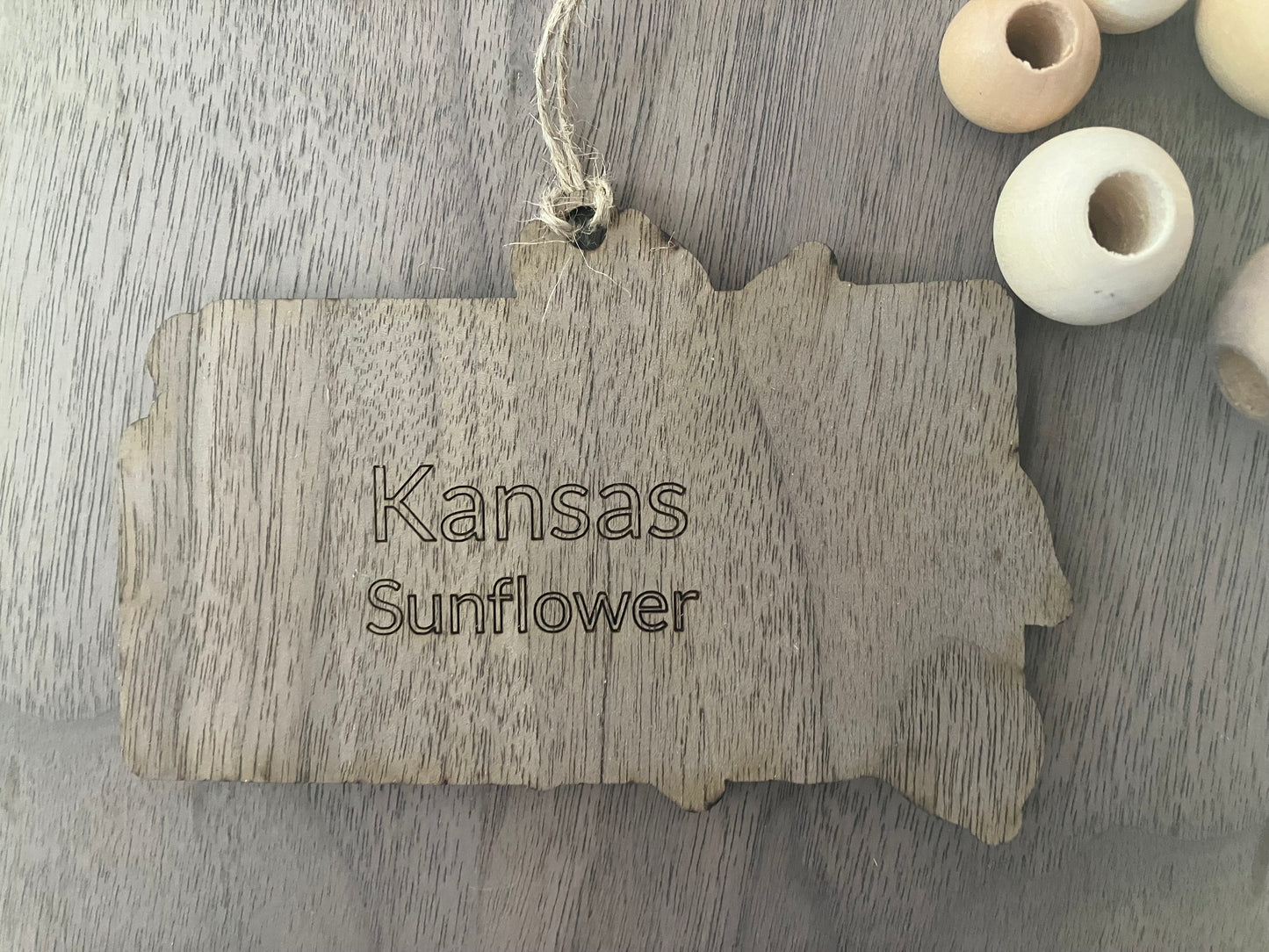 Wooden Kansas State Flower Ornament