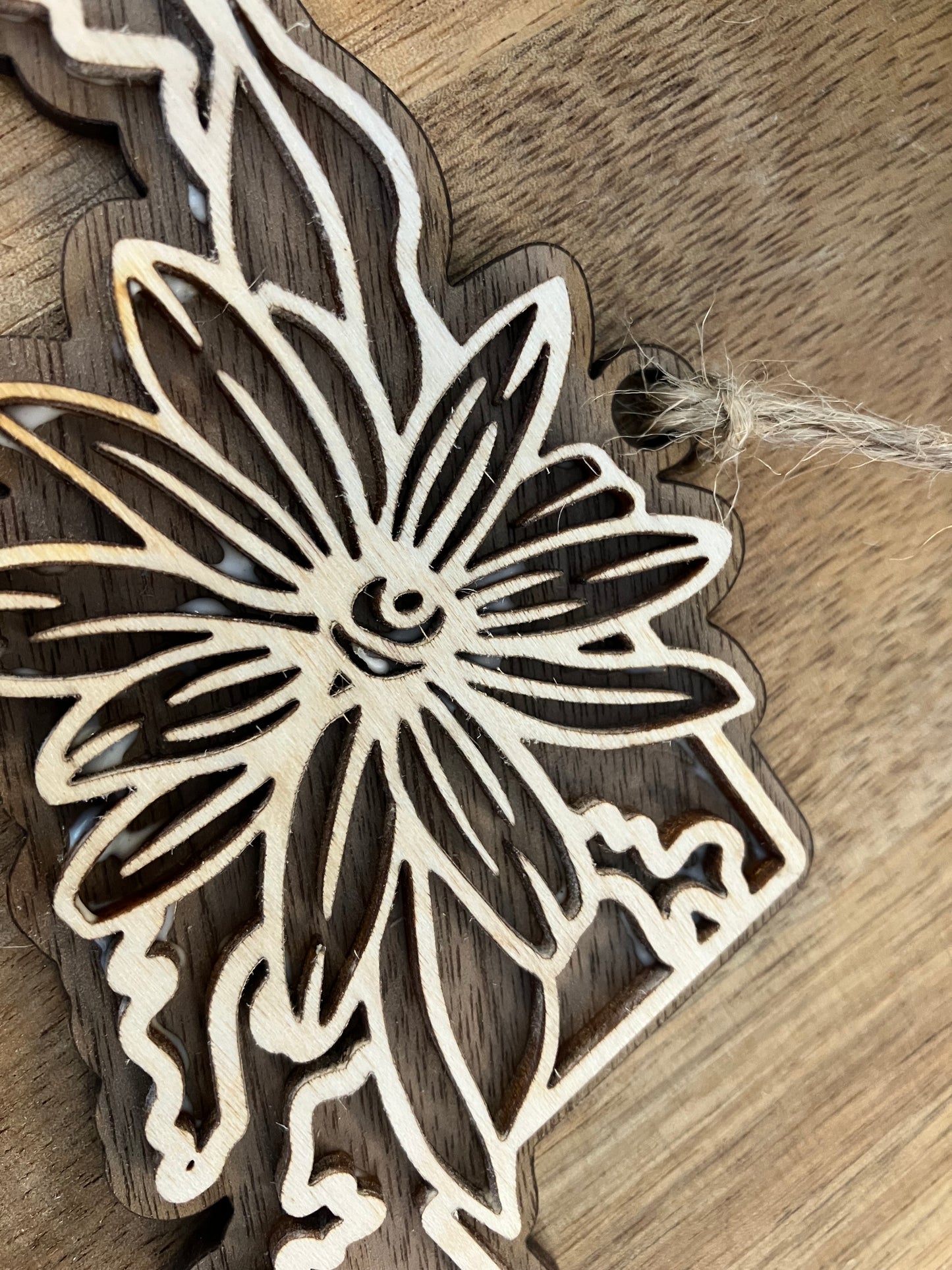 Wooden Maryland State Flower Ornament