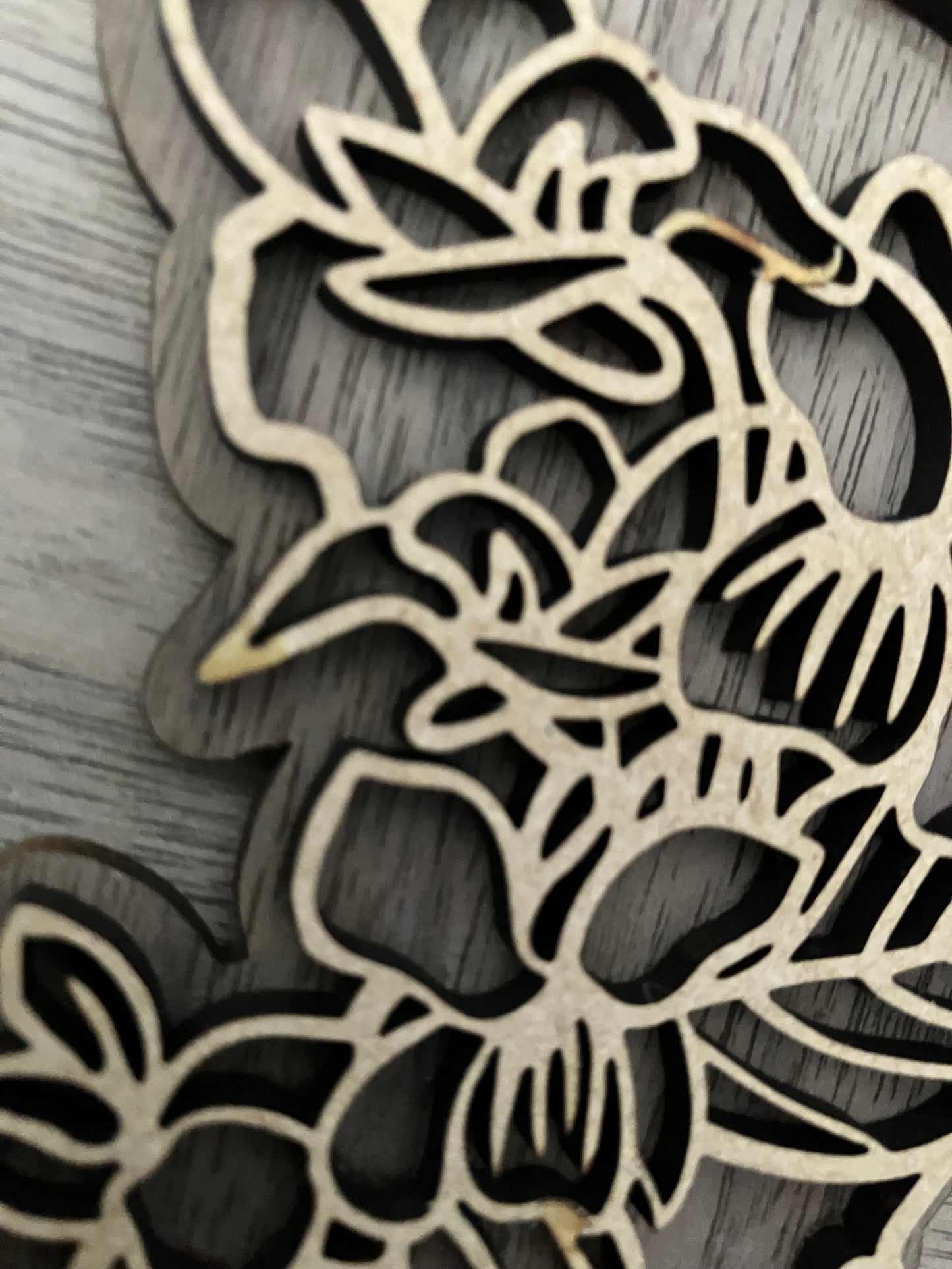 Wooden New Jersey State Flower Ornament