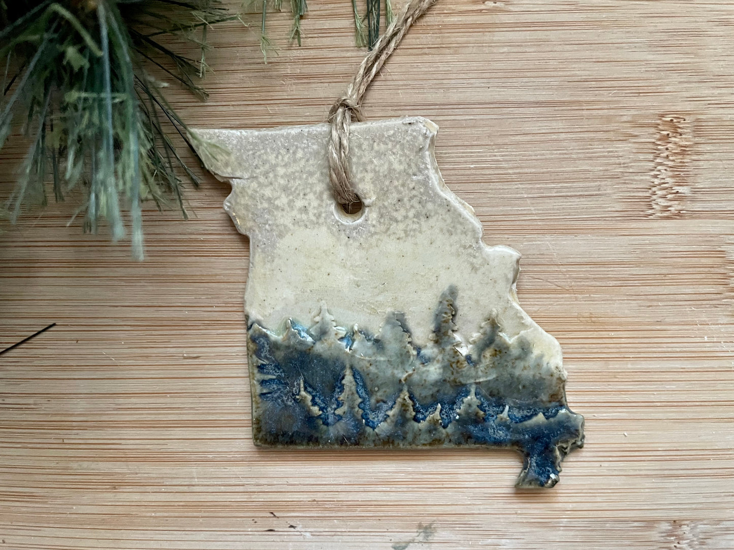 Missouri Rustic Clay Ornament