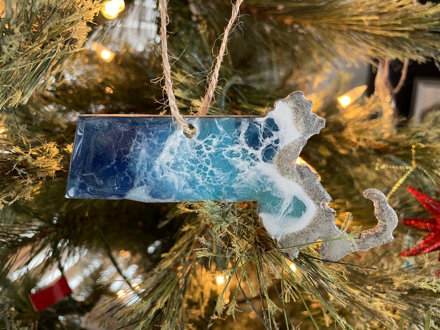 Massachusetts Seashore Ornament