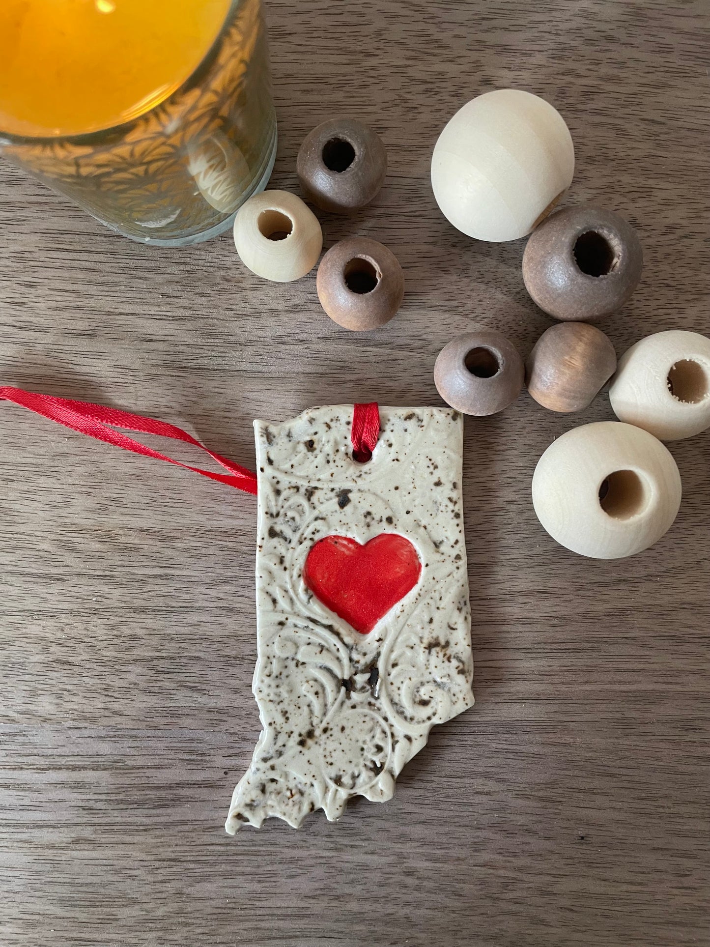 Indiana Rustic Clay Ornament
