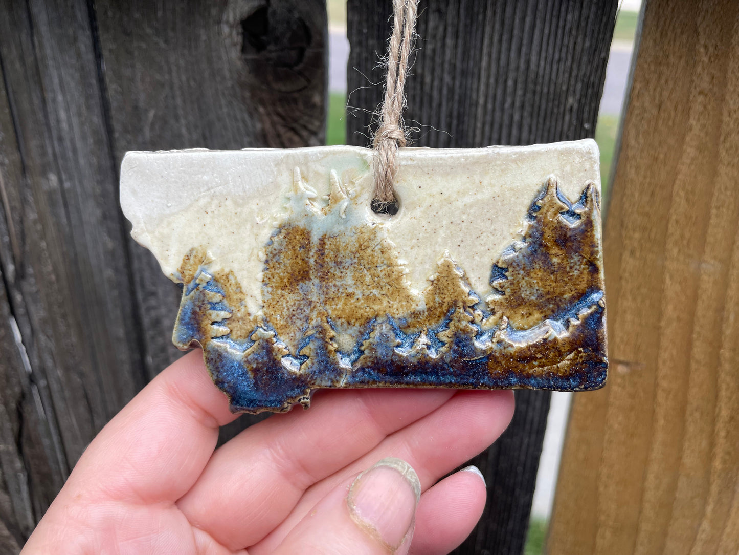 Montana Rustic Clay Ornament