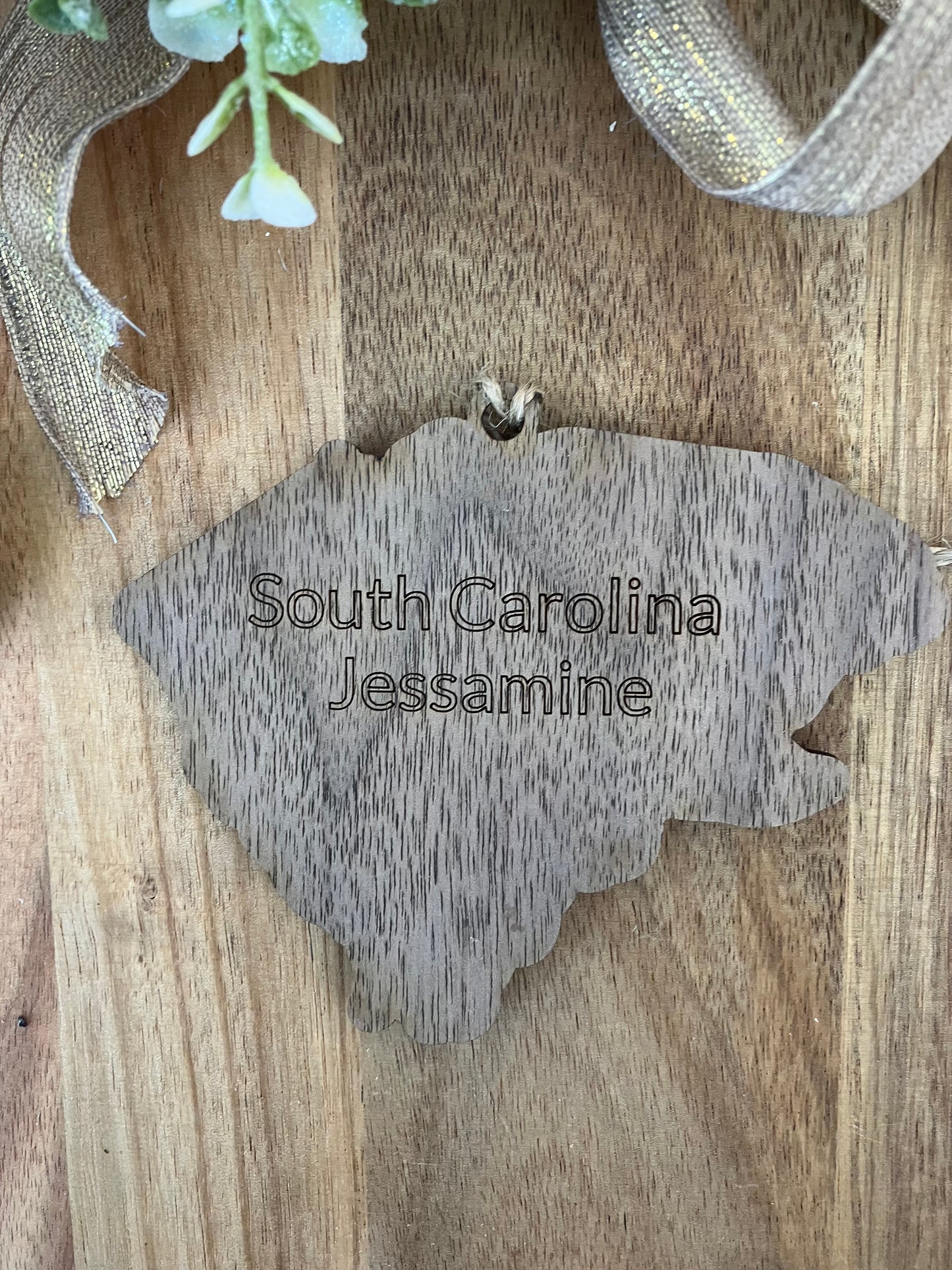 Wooden South Carolina State Flower Ornament