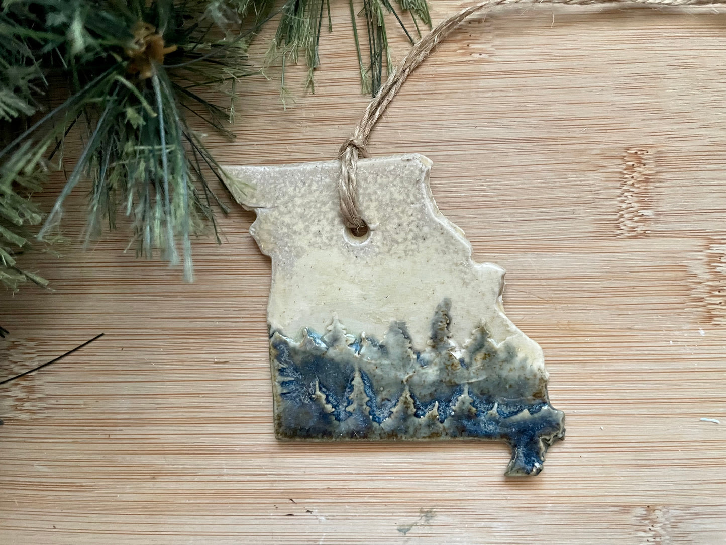 Missouri Rustic Clay Ornament