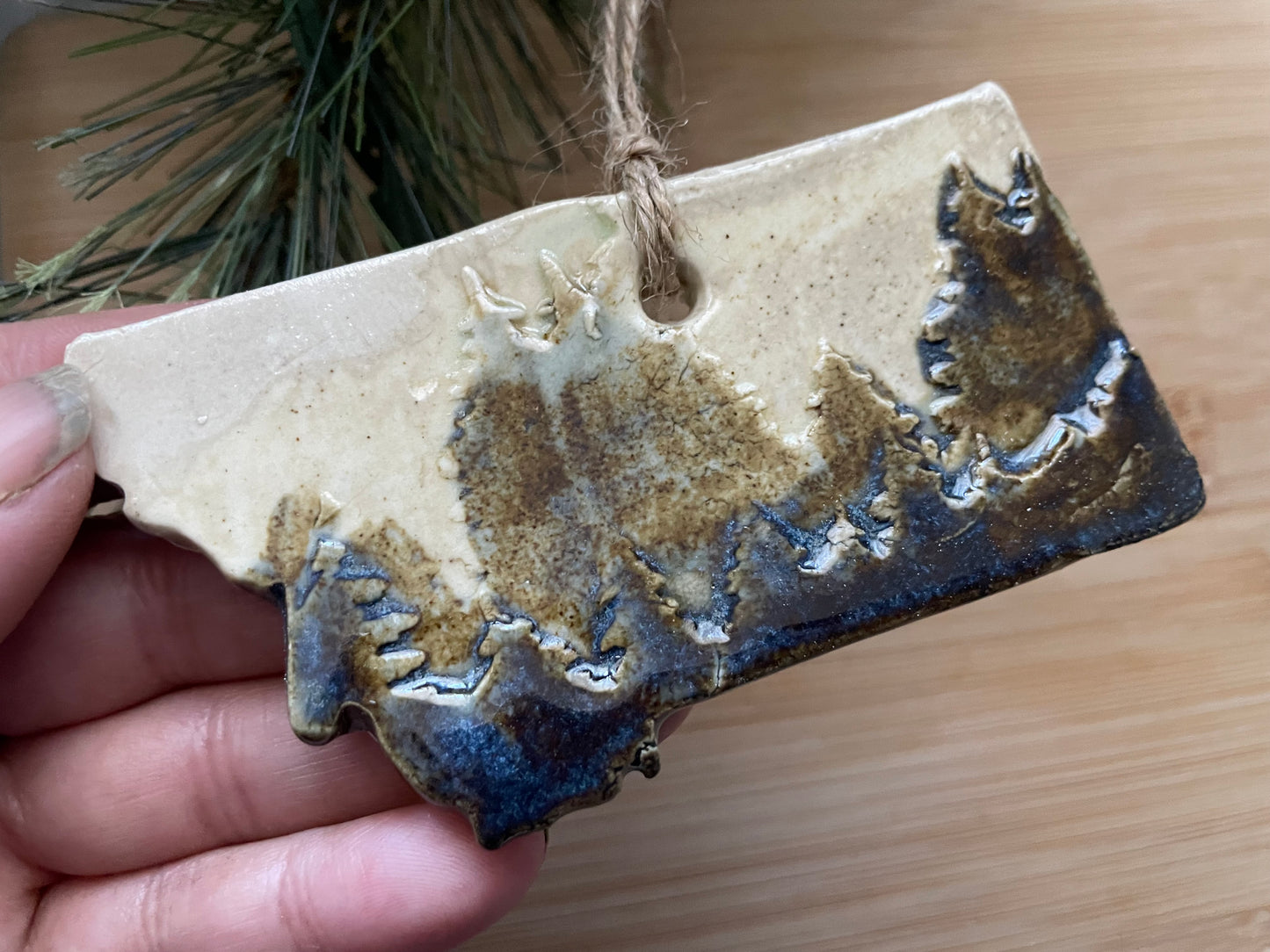 Montana Rustic Clay Ornament