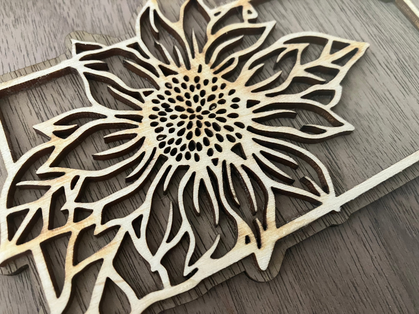 Wooden Kansas State Flower Ornament