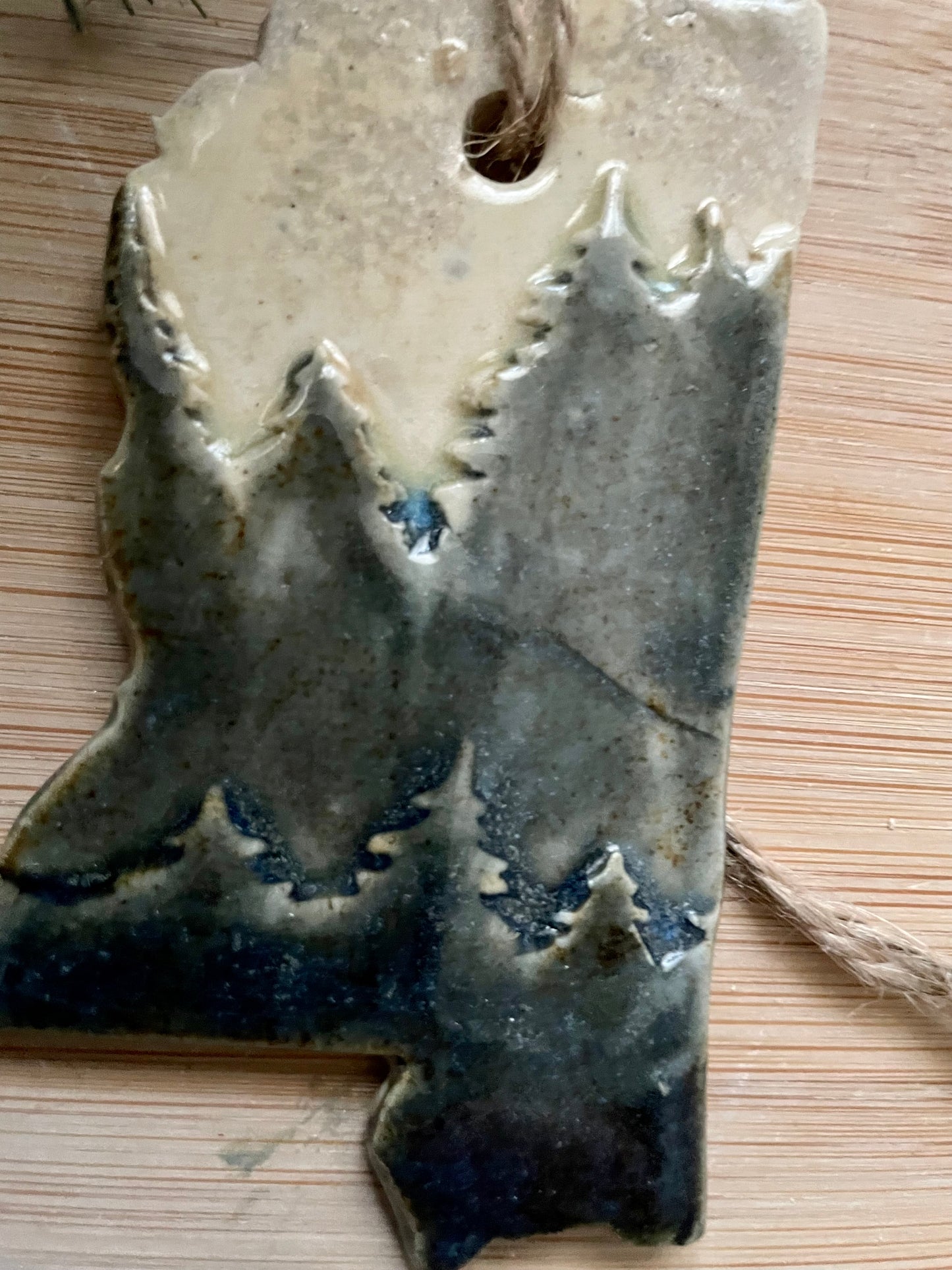 Mississippi Rustic Clay Ornament