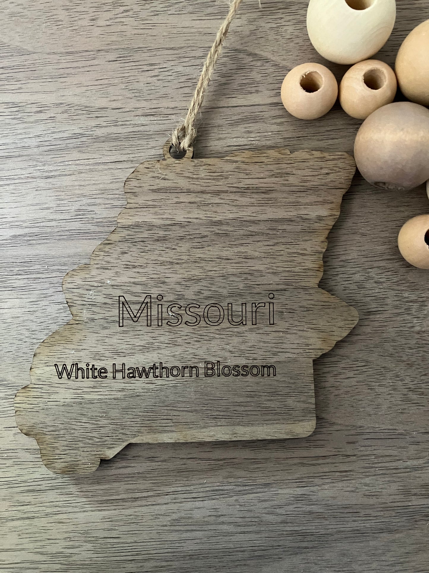 Missouri Wooden State Flower Ornament