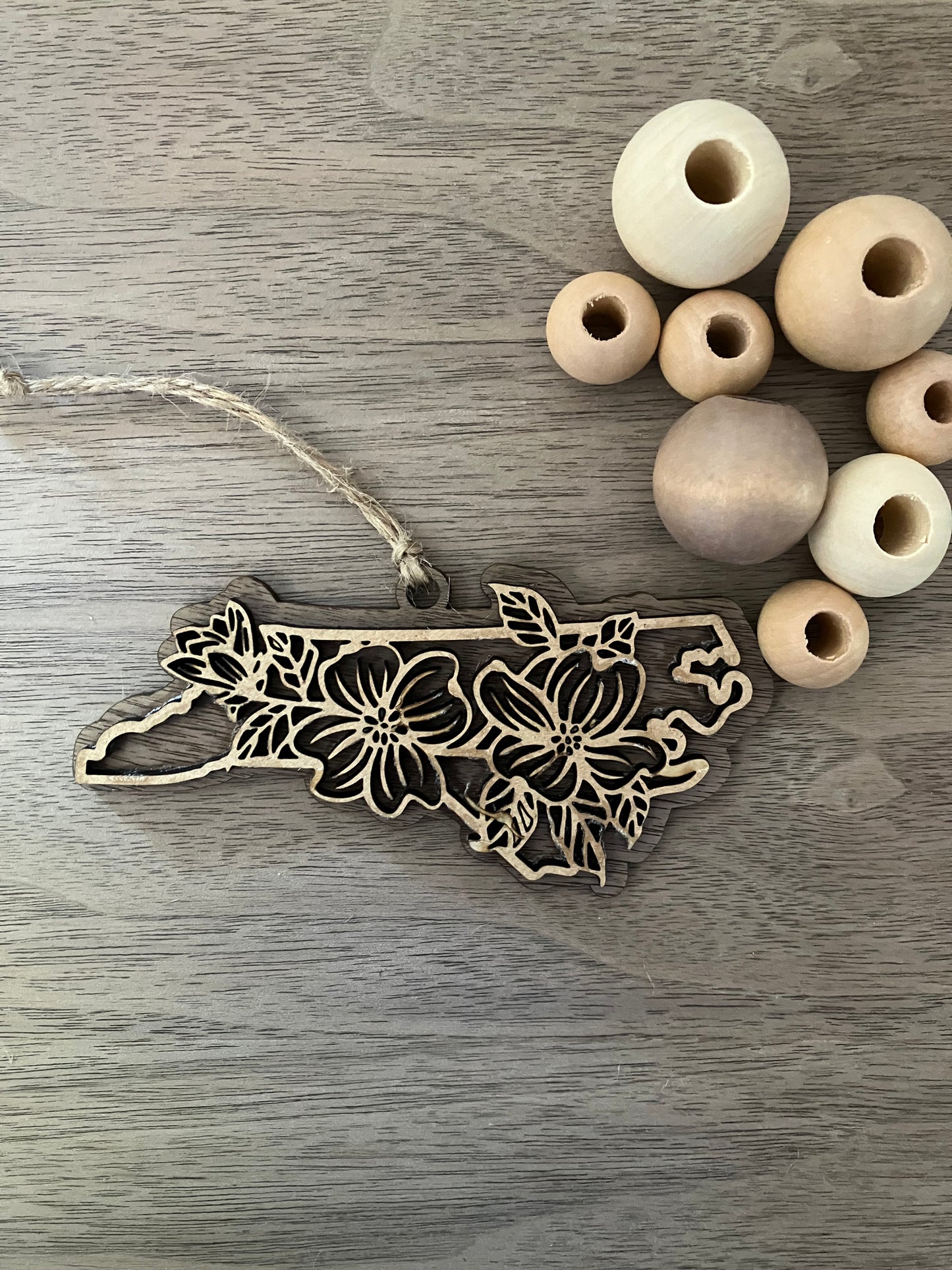 North Carolina Wooden State Flower Ornament