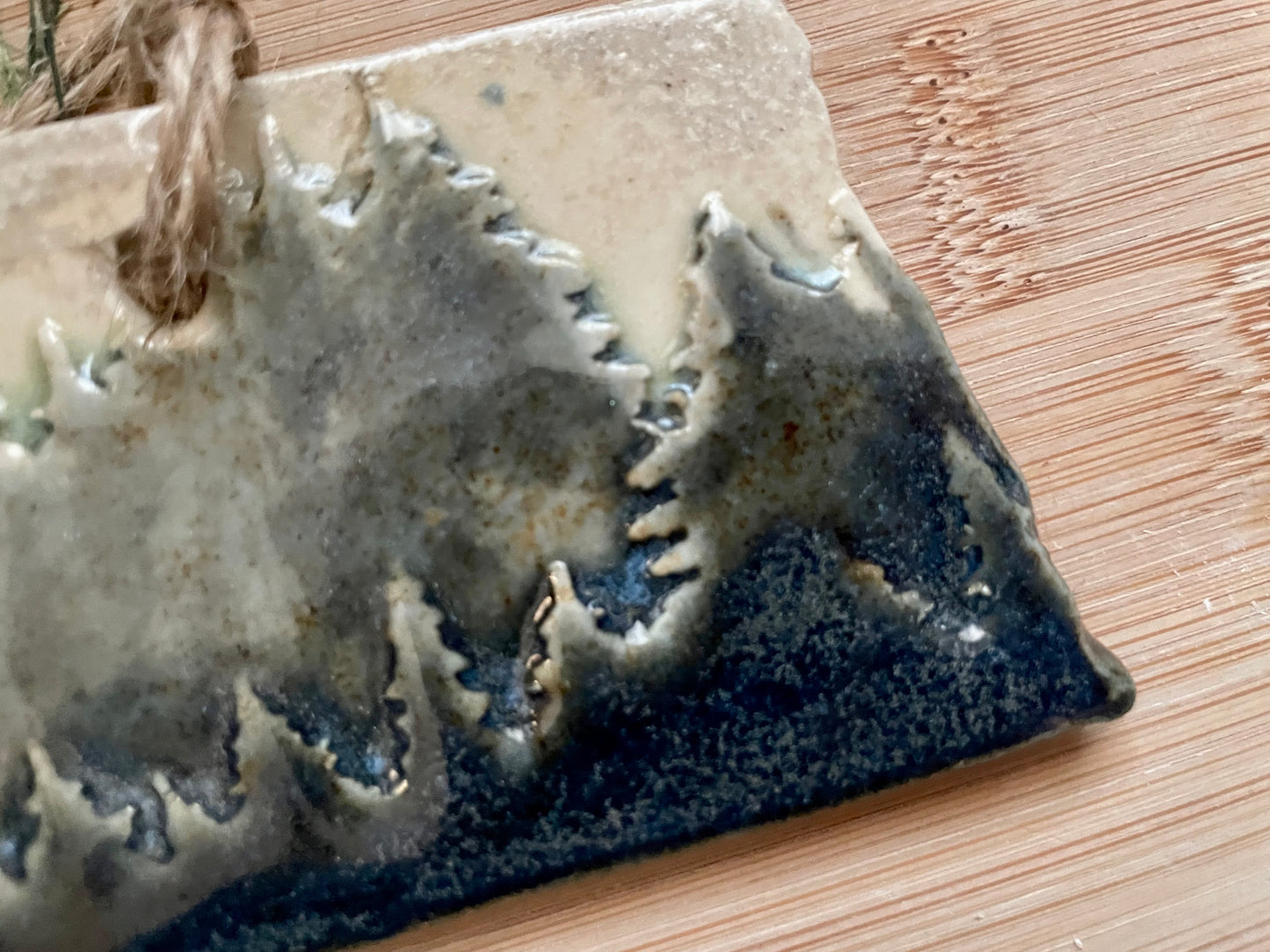 North Dakota Rustic Clay Ornament