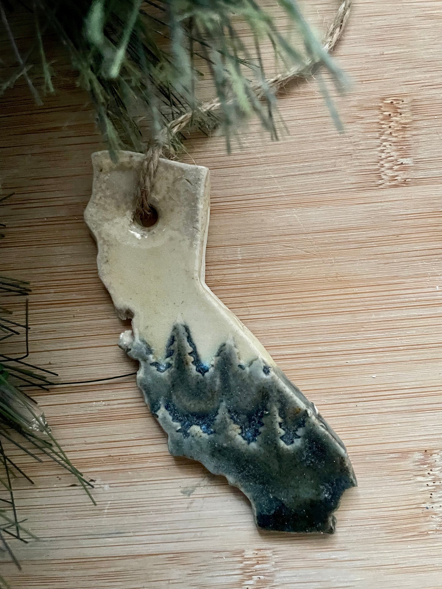 California Rustic Clay Ornament