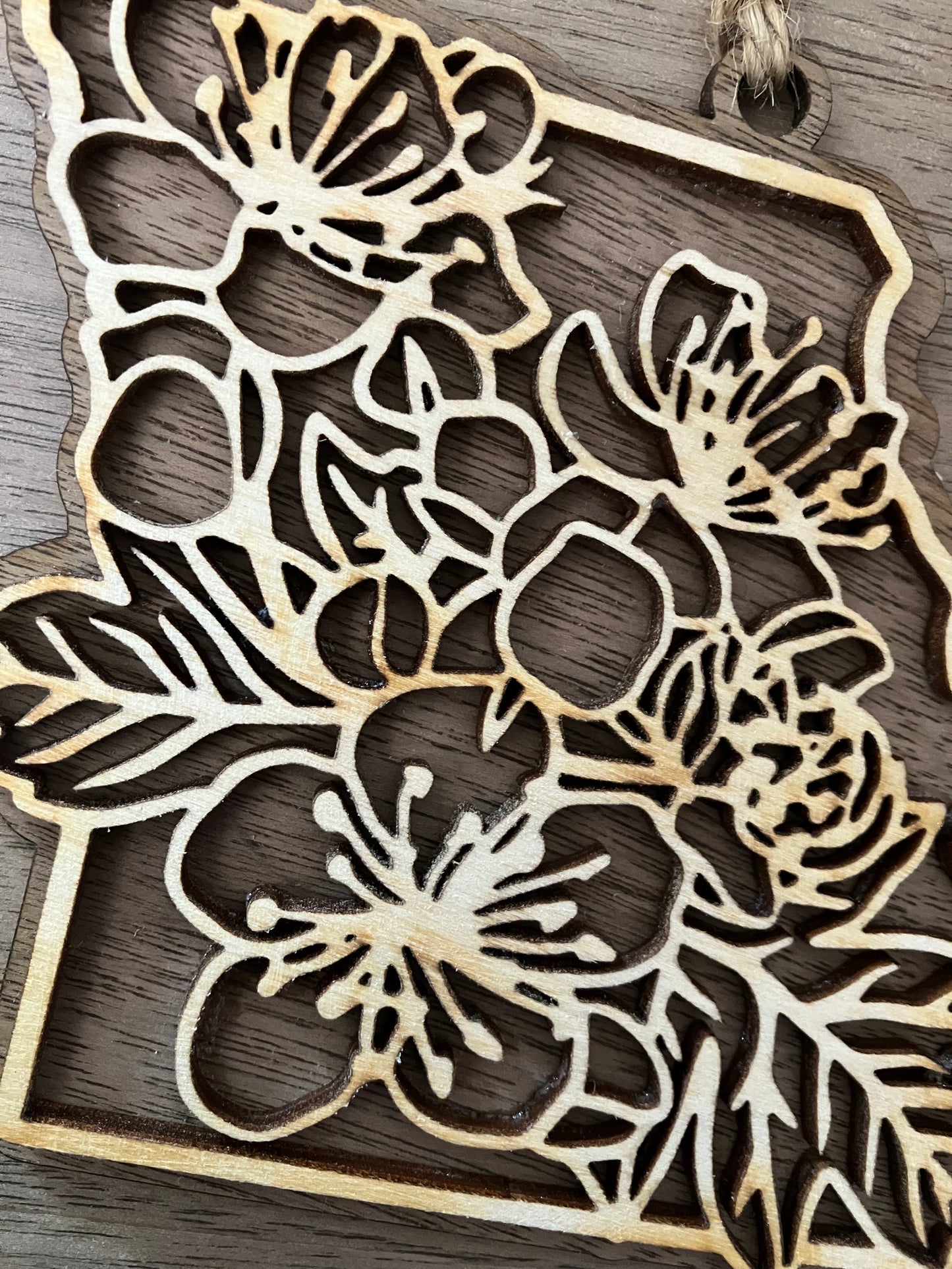Missouri Wooden State Flower Ornament