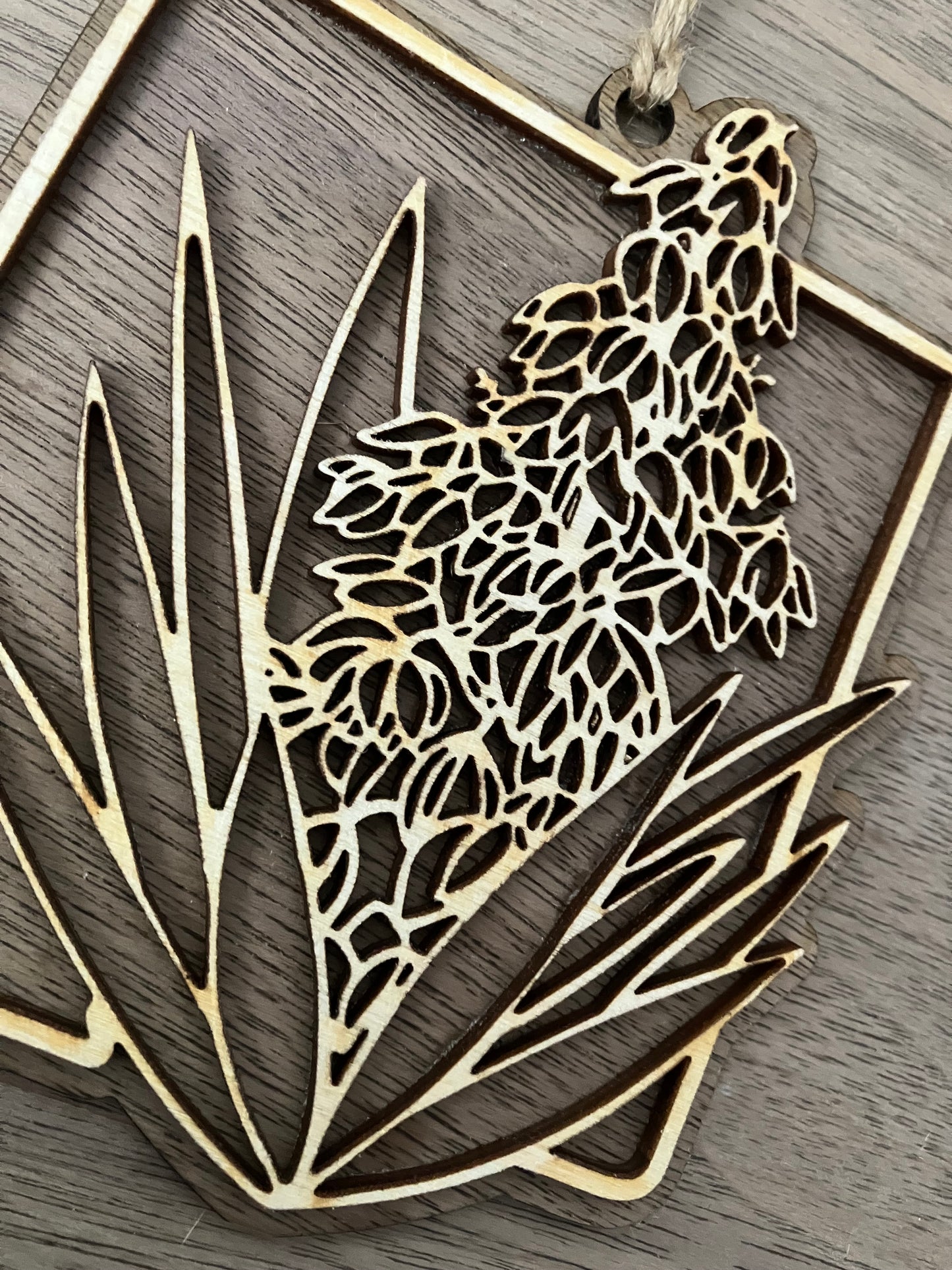 Wooden New Mexico State Flower Ornament