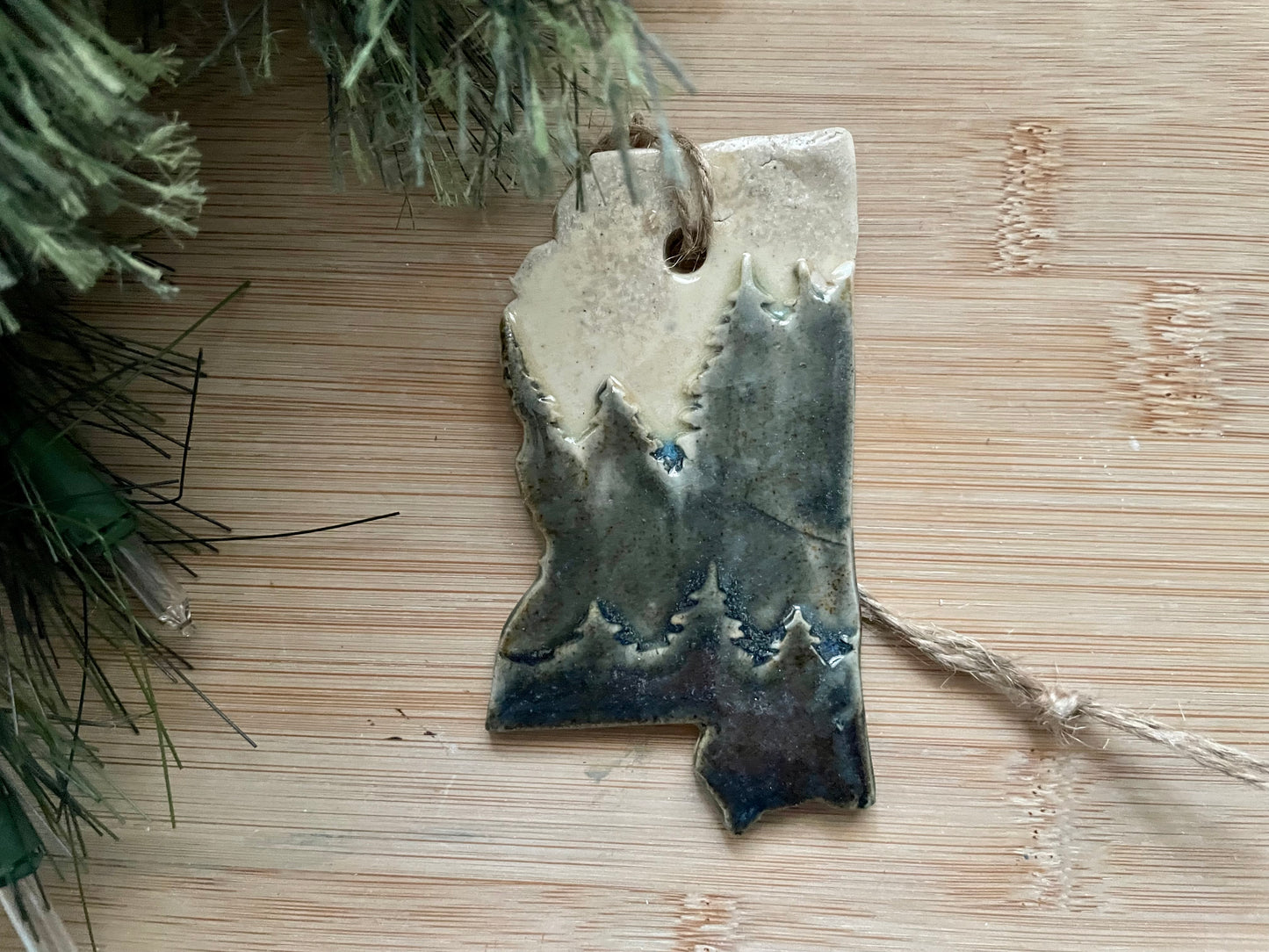 Mississippi Rustic Clay Ornament
