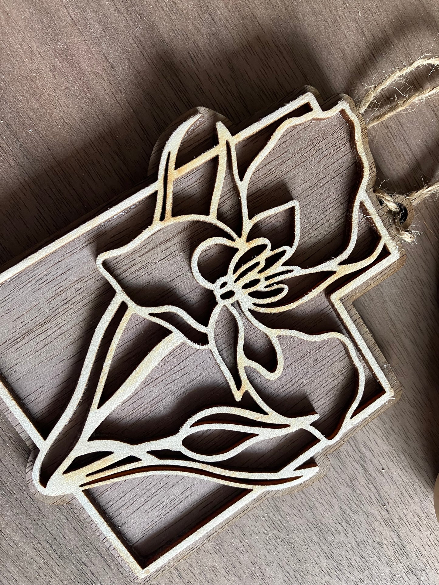 Wooden Utah State Flower Ornament