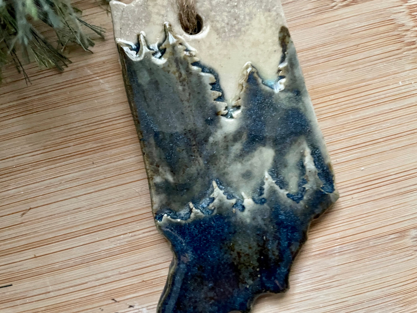 Indiana Rustic Clay Ornament